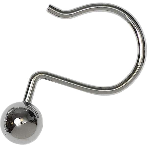 Glacier Bay Shower Hooks with Ball End in Chrome (12-Pack)