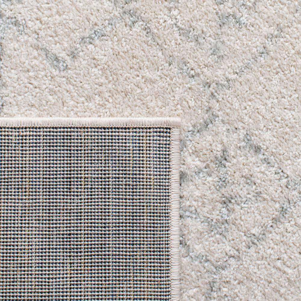 Ivory & Light Grey Reversible Synthetic Area Rug, 9' x 12'