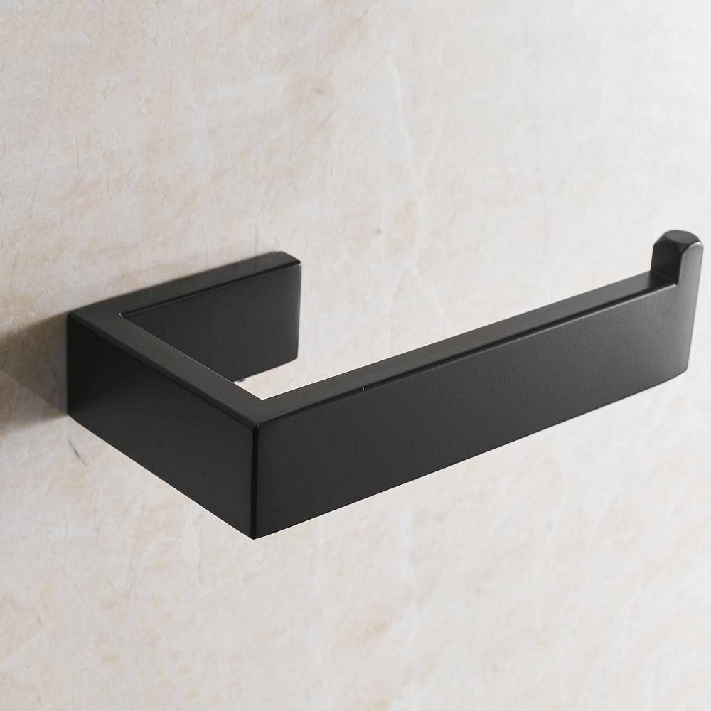 Matte Black Stainless Steel Wall Mounted Toilet Paper Holder