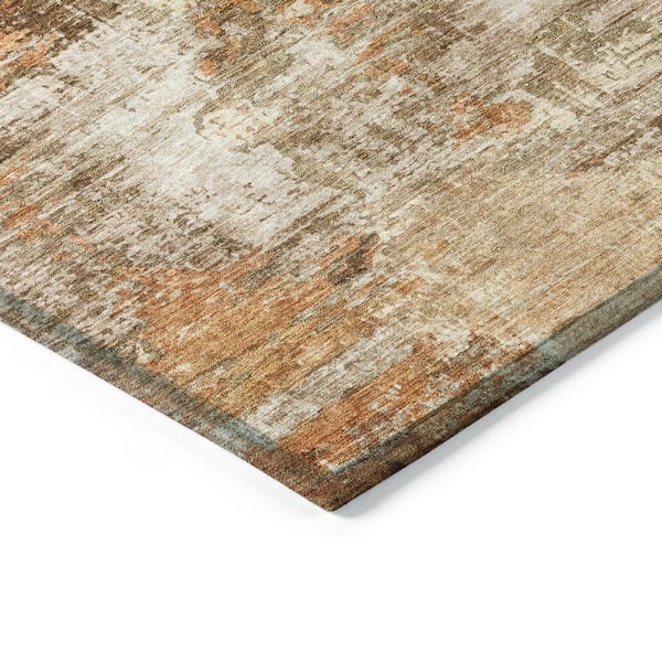 Chantille Machine Washable Indoor/Outdoor Abstract ACN2300 Copper 2 ft. 3 in. x 7 ft. 6 in. Runner Rug