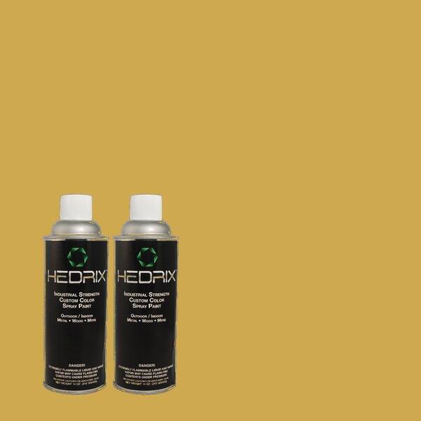 Hedrix 11 oz. Match of PPU6-18 Lemongrass Low Lustre Custom Spray Paint (2-Pack)