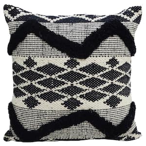 Decorative Tufted Chevron Pillow 20 in. x 20 in. for Couch