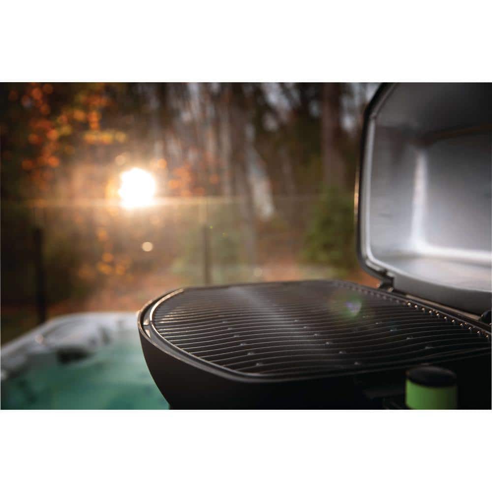 Napoleon Black Portable Electric Grill with Cast Iron Grids