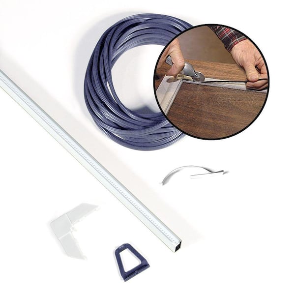 Phifer 5/16 in. x 60 in. x 60 in. White Aluminum Screen Frame Kit