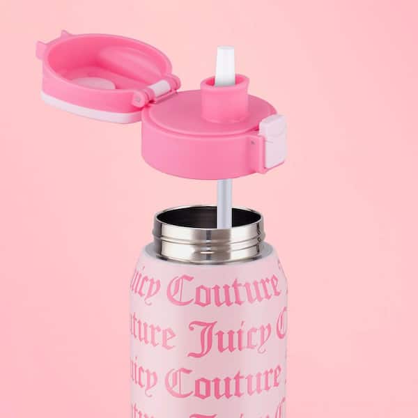 JUICY COUTURE Glam Getaway 32 oz. Pink Couture Stainless Steel