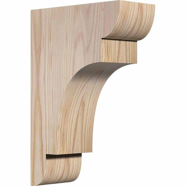 Ekena Millwork 3-1/2 in. x 8 in. x 12 in. Douglas Fir New Brighton Smooth Corbel