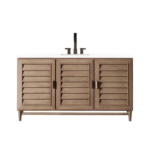 James Martin Vanities Portland 60 in. W x 23.5 in.D x 34.3 in. H Single