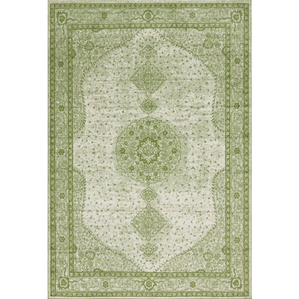 Unique Loom Green 10 ft. x 14 ft. Bromley Area Rug