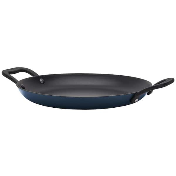 Mason Craft and More 12 in. Sodalite Blue Lite Cast Iron Induction Griddle with Handles