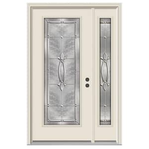 50 in. x 80 in. Full Lite Blakely Primed Steel Prehung Left-Hand Inswing Front Door with Right-Hand Sidelite