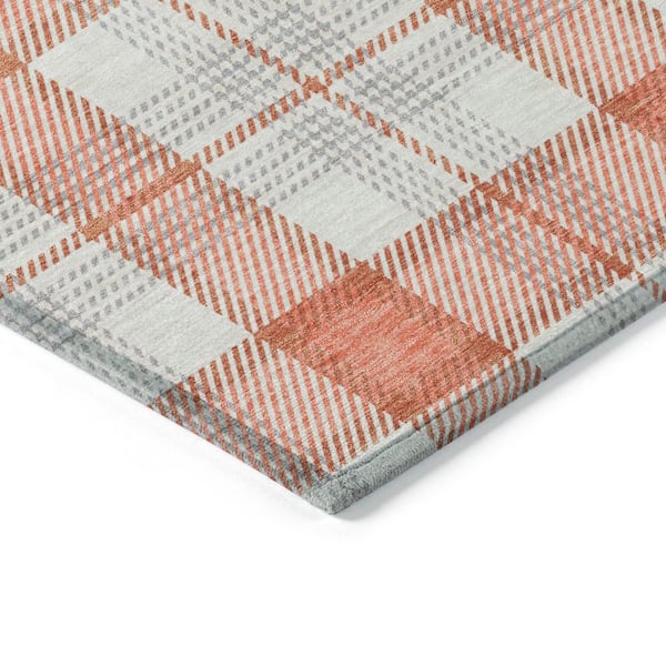 Chantille Machine Washable Indoor/Outdoor Abstract ACN1052 Coral 1 ft. 8 in. x 2 ft. 6 in. Area Rug