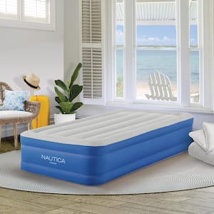 Ivation EZ-Bed (Twin) Air Mattress with Frame & Rolling Case, Self Inflatable, Blow