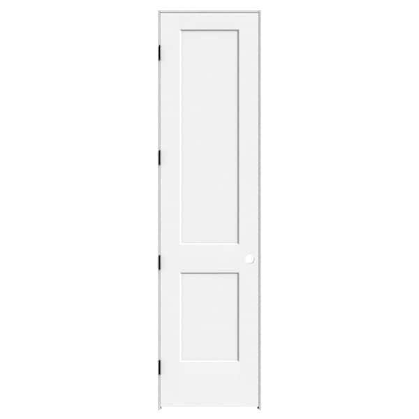24 in. x 96 in. 2-Panel Logan Right-Hand Hollow Core Primed Composite Single Prehung Interior Door with Black Hinges