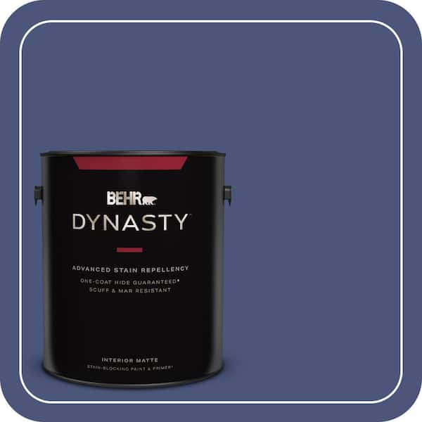 BEHR DYNASTY 1 gal. #620D-7 Deep Indigo Matte Interior Stain-Blocking Paint & Primer