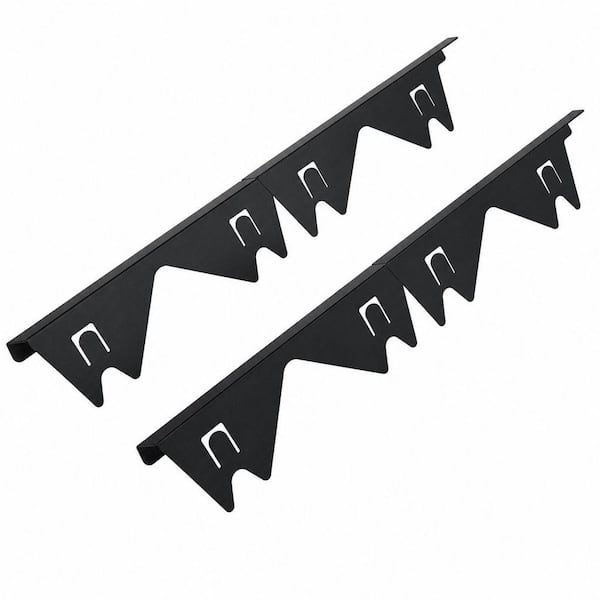 2 Pack Black Stainless Steel Stove Gap Covers, Stove Gap Filler, Stove Counter Gap Guards for Kitchen, Range Trim Kit