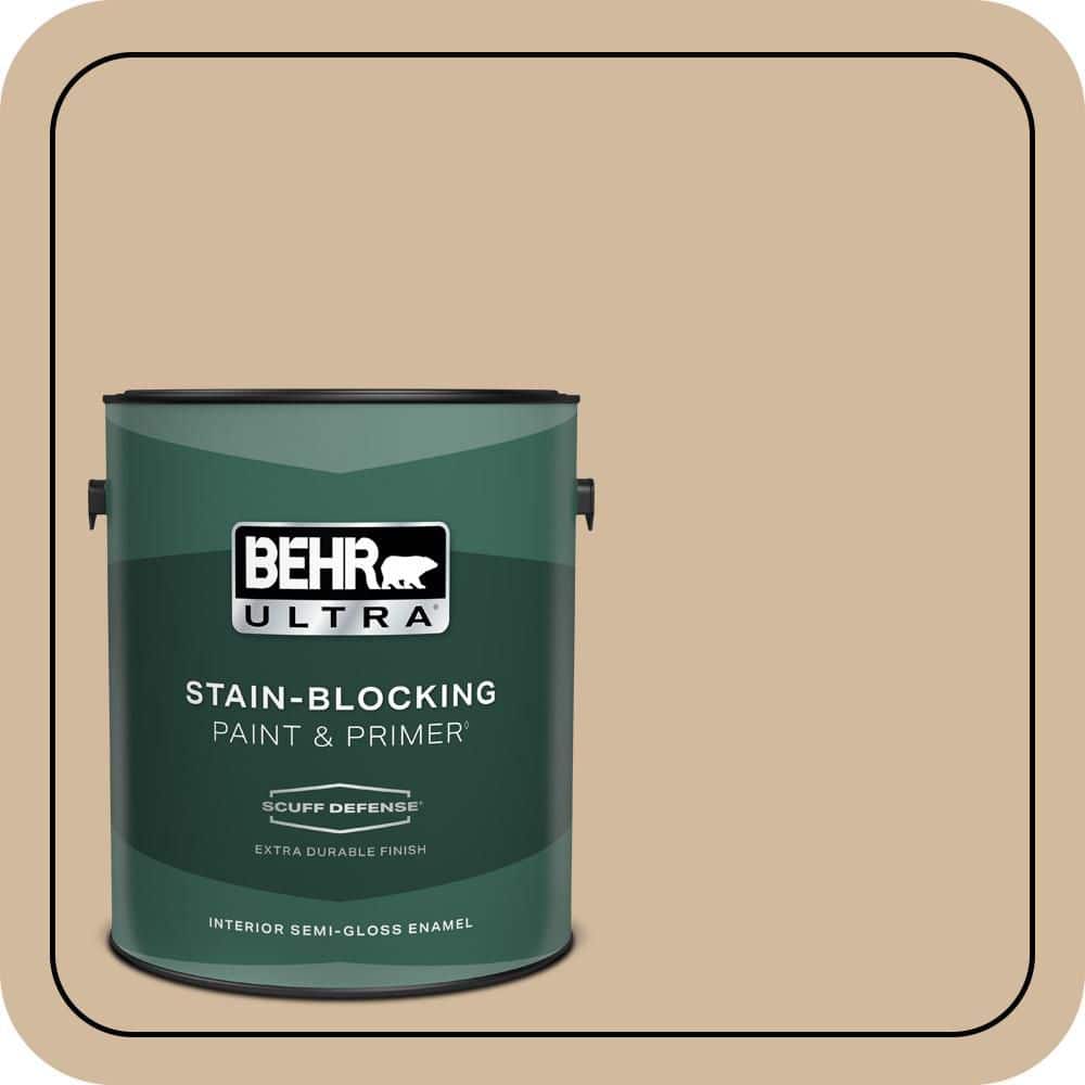 1 gal. #S280-3 Practical Tan Extra Durable Semi-Gloss Enamel Interior Paint & Primer price history on PriceWatchPro