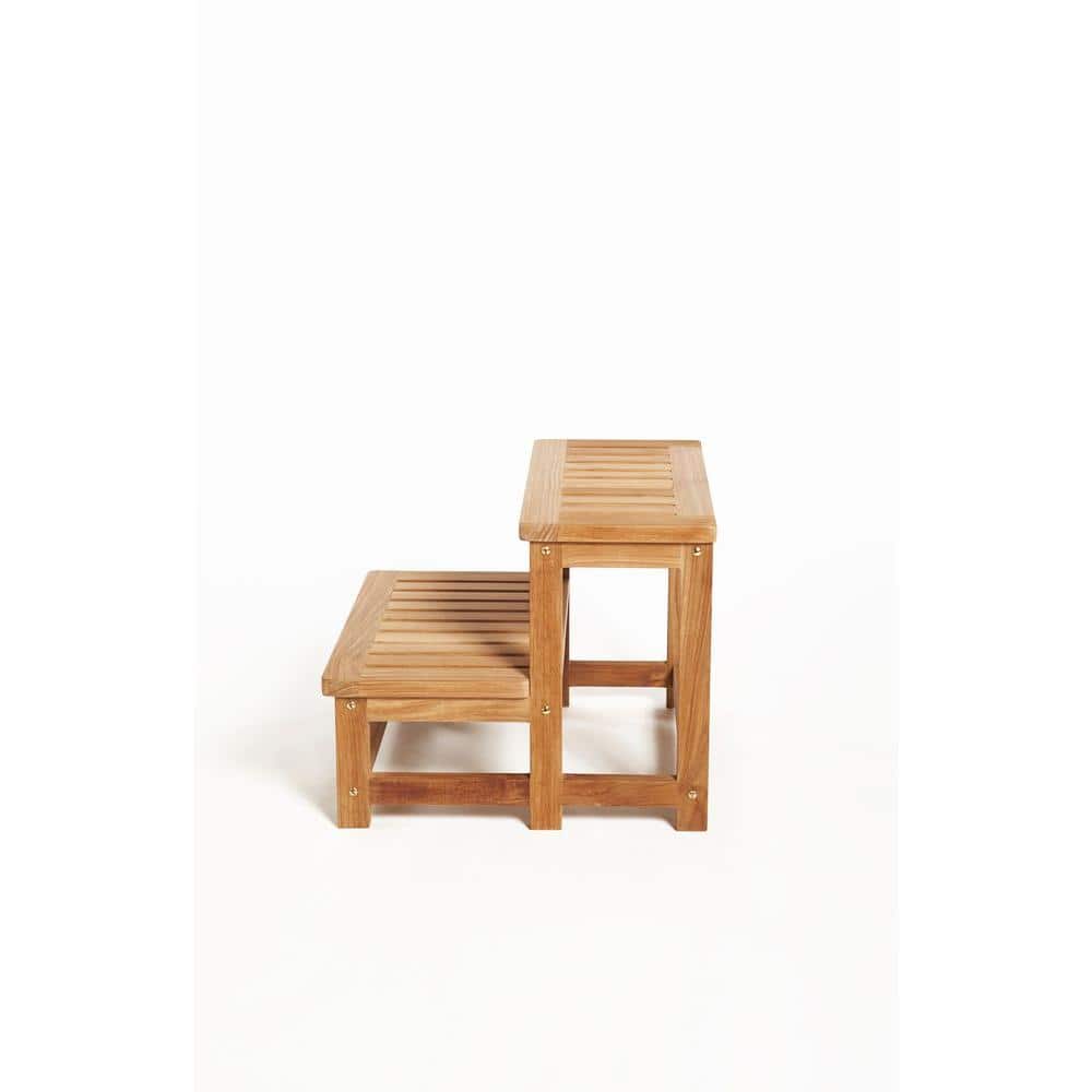 Fiji 34.5 Inch Teak Wood Bathtub Seat and Caddy