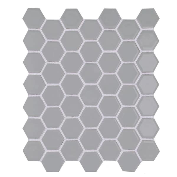 Daltile Restore Dove Gray 12 in. x 10 in. Glazed Ceramic Hexagon Mosaic Tile (9.72 sq. ft./Case)