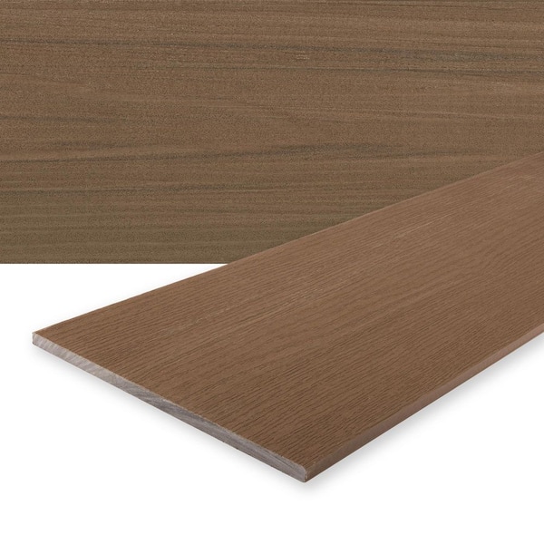 Summit 1 in. x 12 in. x 12 ft. Boulder Brown Composite Decking Fascia Board