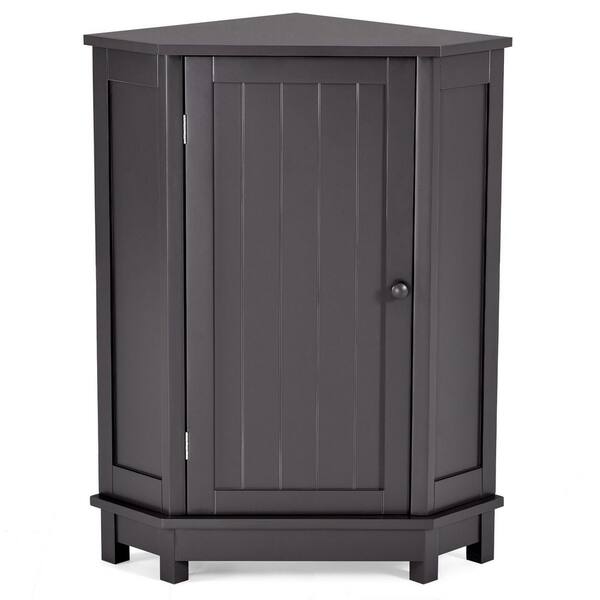 Basicwise 19 in. W x 5.5 in. D x 28.75 in. H Bathroom Storage Wall Cabinet,  Black Wall Mount Bathroom Cabinet Wooden Organizer QI004609.BK - The Home  Depot