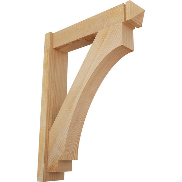 Ekena Millwork 6 in. x 34 in. x 26 in. Douglas Fir Imperial Arts and Crafts Rough Sawn Outlooker