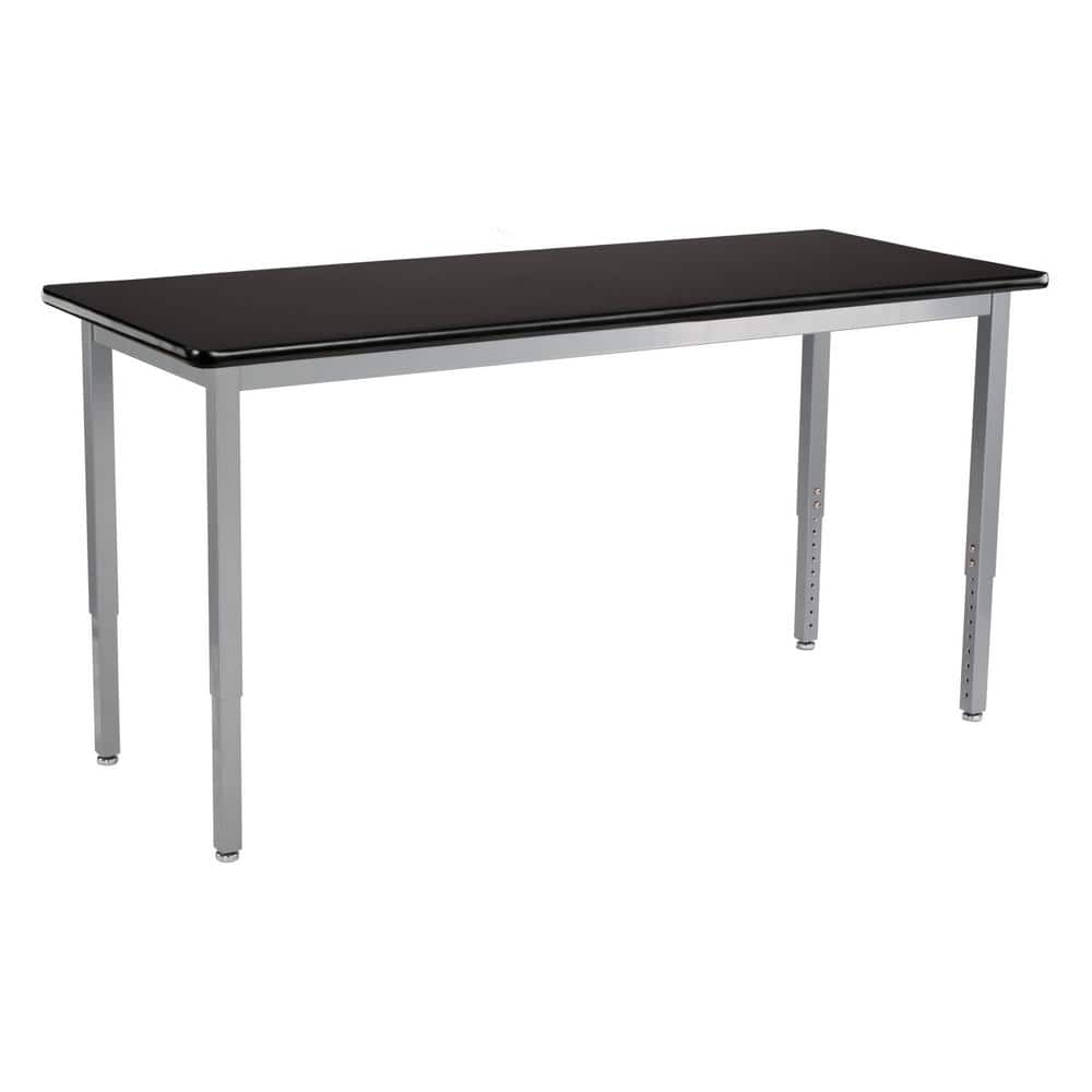 National Public Seating Heavy Duty 30 in. x 72 in. Grey Frame Height ...