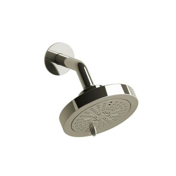RIOBEL 6-Spray Patterns 5.5 in. Wall Mount Fixed Shower Head in Polished Nickel