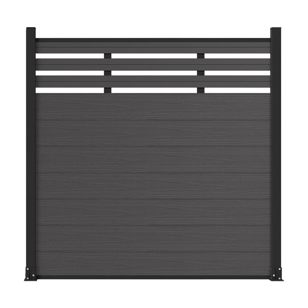 5.5 ft. H x 6 ft. W Silver Gray Composite Horizontal Fence Panel Kit with 2 6 ft. Aluminum Posts, Warp-Resistant price history on PriceWatchPro
