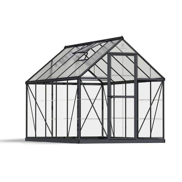 CANOPIA by PALRAM Hybrid 6 ft. x 10 ft. Gray/Clear DIY Greenhouse Kit