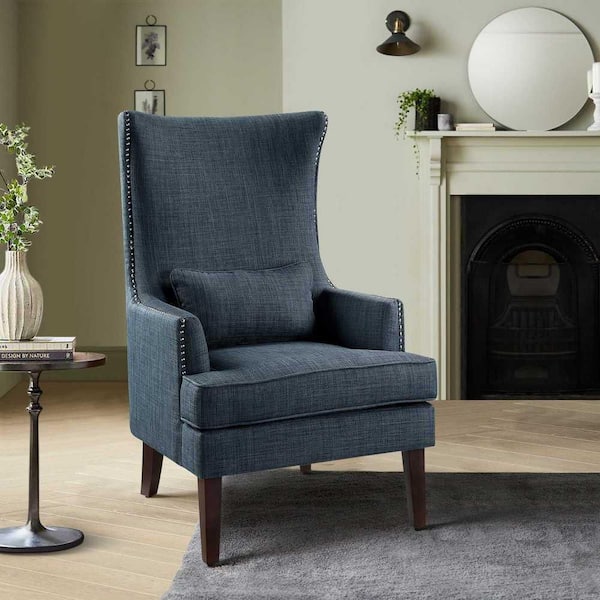 indigo wingback chair