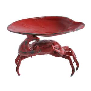 Freestanding Crab Shaped Soap Dish in Distressed Red
