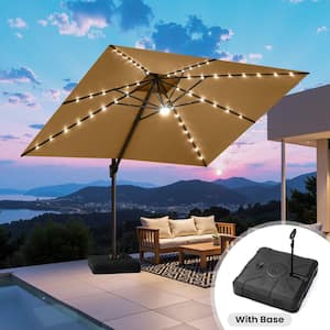 destination summer 8.5-foot square offset solar led patio umbrella 9/10/11/12ft Cantilever The 11x11 ft square canopy offers Ultimate Square Coverage 8 ft Rectangular Patio Umbrellas