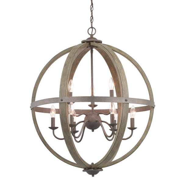 Home Decorators Collection Keowee 28 1, Rustic Farmhouse Chandelier Home Depot
