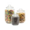 Style Setter 3-Piece Square Glass Jars Canisters Set with Silver Lids,  Clear 303933-RB - The Home Depot