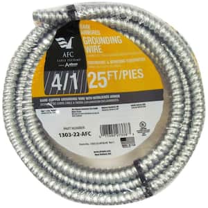 4/1 x 25 ft. Bare Armored Ground Cable