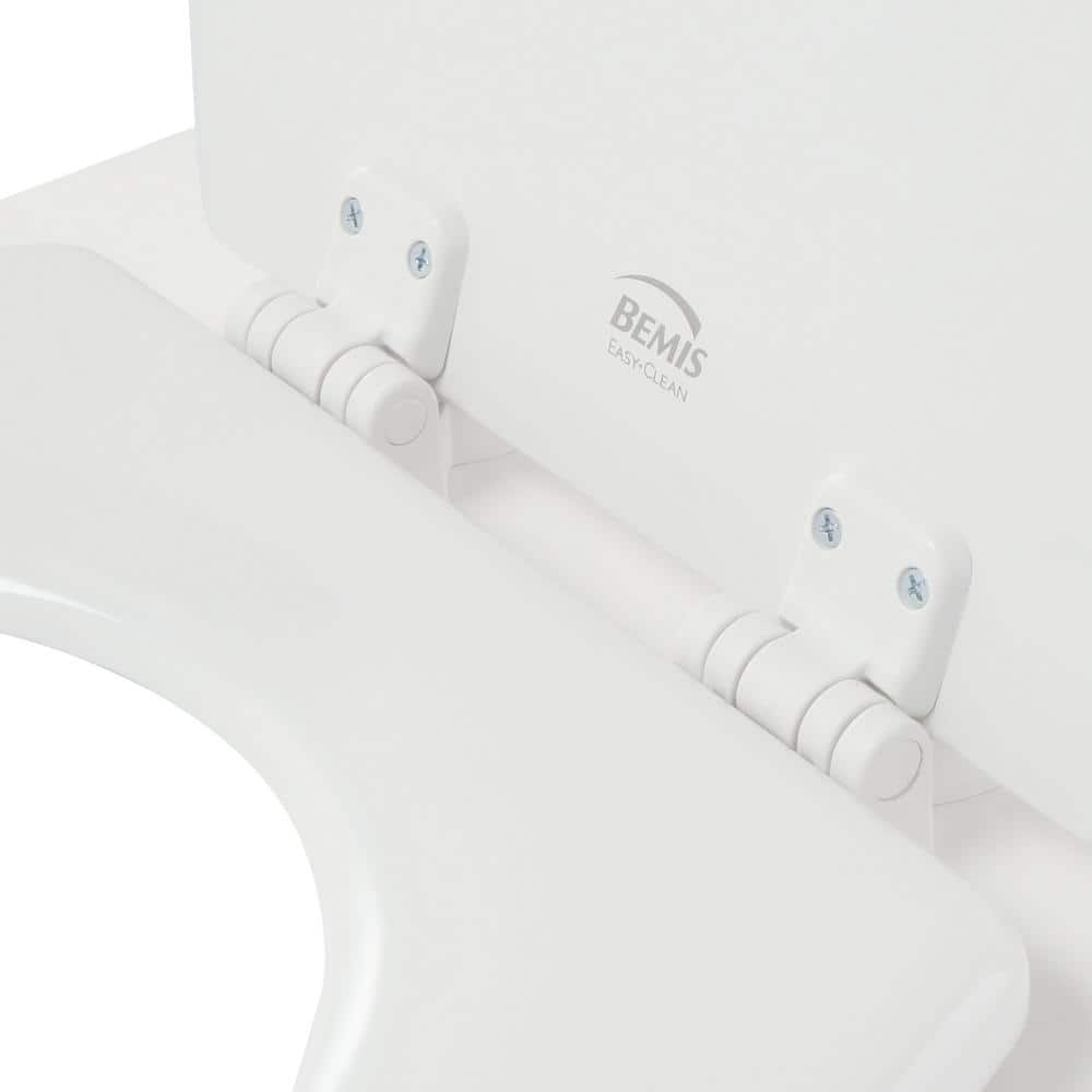 Cotton White Elongated Molded Wood Toilet Seat