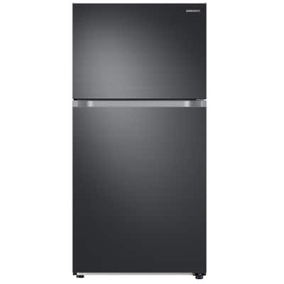 33 in. 21 cu. ft. Top Freezer Refrigerator with FlexZone and Ice Maker in Fingerprint-Resistant Black Stainless Steel