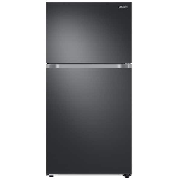 Samsung 33 in. 21 cu. ft. Top Freezer Refrigerator with FlexZone and Ice Maker in Fingerprint-Resistant Black Stainless Steel