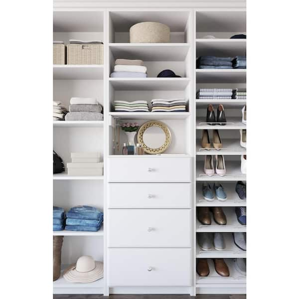 HOUSEHOLD ESSENTIALS Victoria 8-Drawer Storage Tower, Narrow, Scandinavian  White 8400-1 - The Home Depot