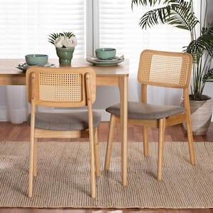 Dannon Grey and Natural Oak Dining Chair (Set of 2)