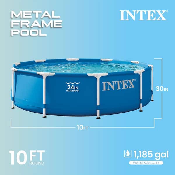 10 ft. Round 30 in. Deep Above Ground Pool Set