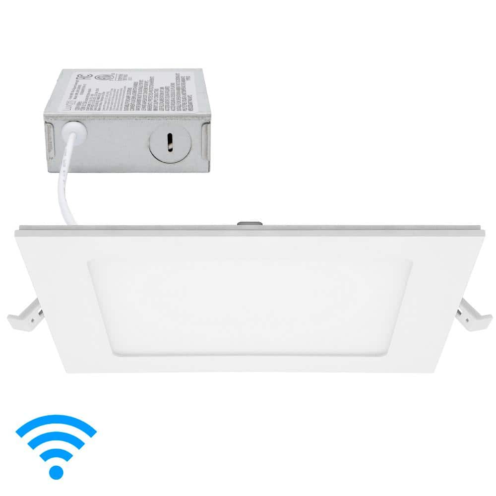 6 in. 75-Watt Equivalent Dimmable Smart Wi-Fi Color Changing and Tunable White Integrated LED Recessed Downlight Kit price history on PriceWatchPro