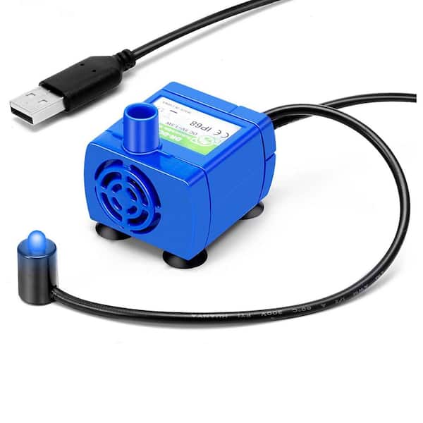 KIWDZFU Ultra Quiet Low Consumption Cat Water Fountain Pump DR-DC160 with LED Light for Pet Water Dispenser Replacement Pump