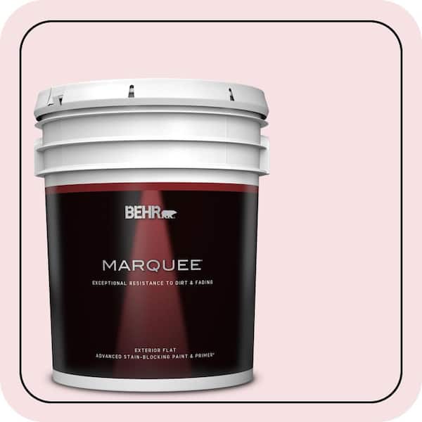 BEHR MARQUEE 5 gal. #100C-1 Cupid Arrow Flat Exterior Paint & Primer