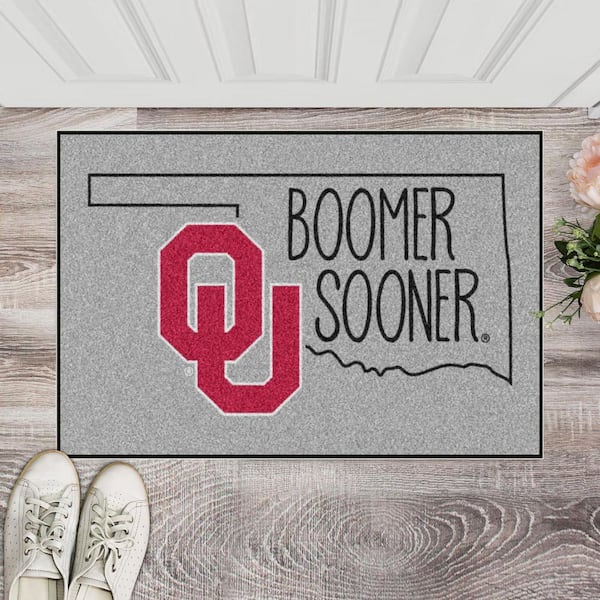 Oklahoma Sooners Southern Style Gray 1.5 ft. x 2.5 ft. Starter Area Rug