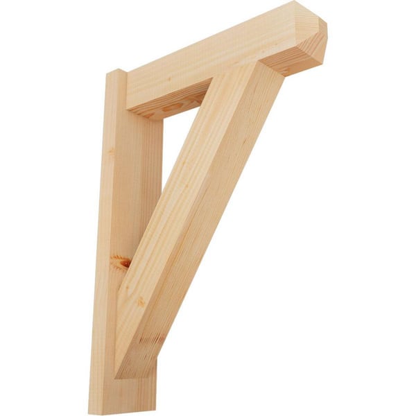 Ekena Millwork 6 in. x 28 in. x 20 in. Douglas Fir Traditional Craftsman Smooth Outlooker