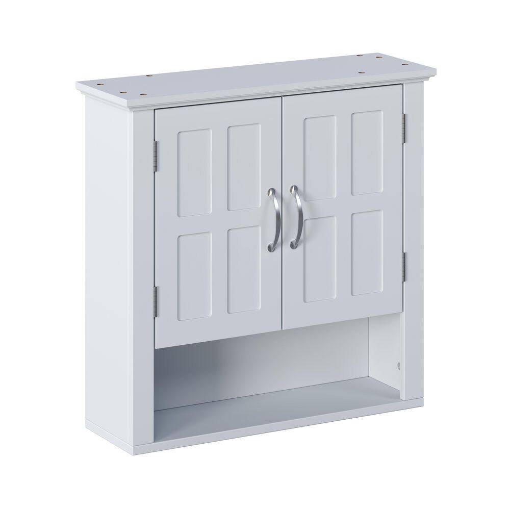 23.6 in. W x 22.6 in. H Rectangular White Wall-Mount Bathroom Medicine Cabinet without Mirror with Adjustable Shelves price history on PriceWatchPro