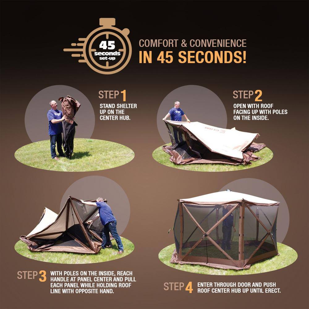 Green Fiberglass Portable Outdoor Camping Canopy Shelter