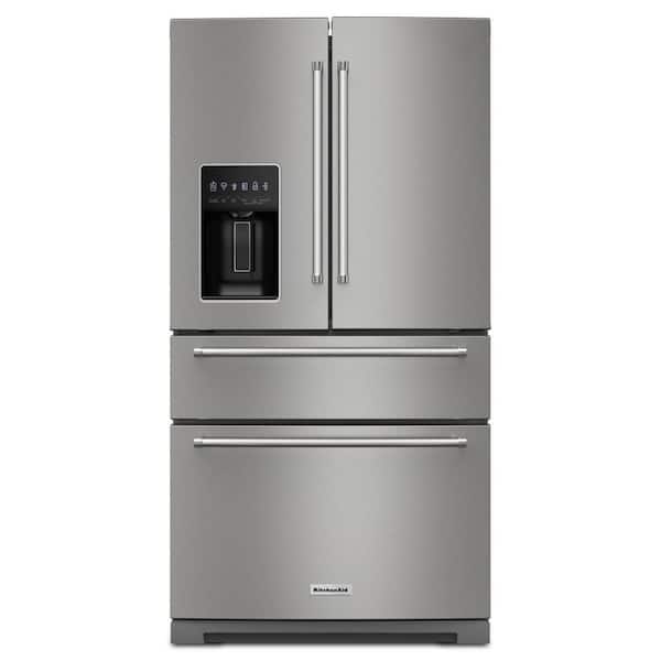 26.2 cu. ft. Standard Depth French Door Refrigerator in Fingerprint Resistant Stainless Steel with Platinum Interior