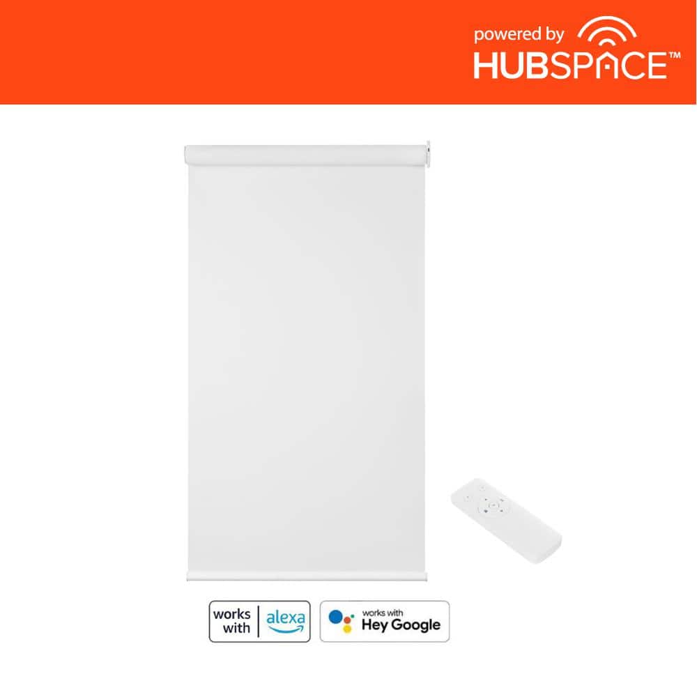 White Cordless Blackout Polyester Fabric Smart Roller Shade 26.75 in. x 72 in. Powered by Hubspace (No Gateway) price history on PriceWatchPro